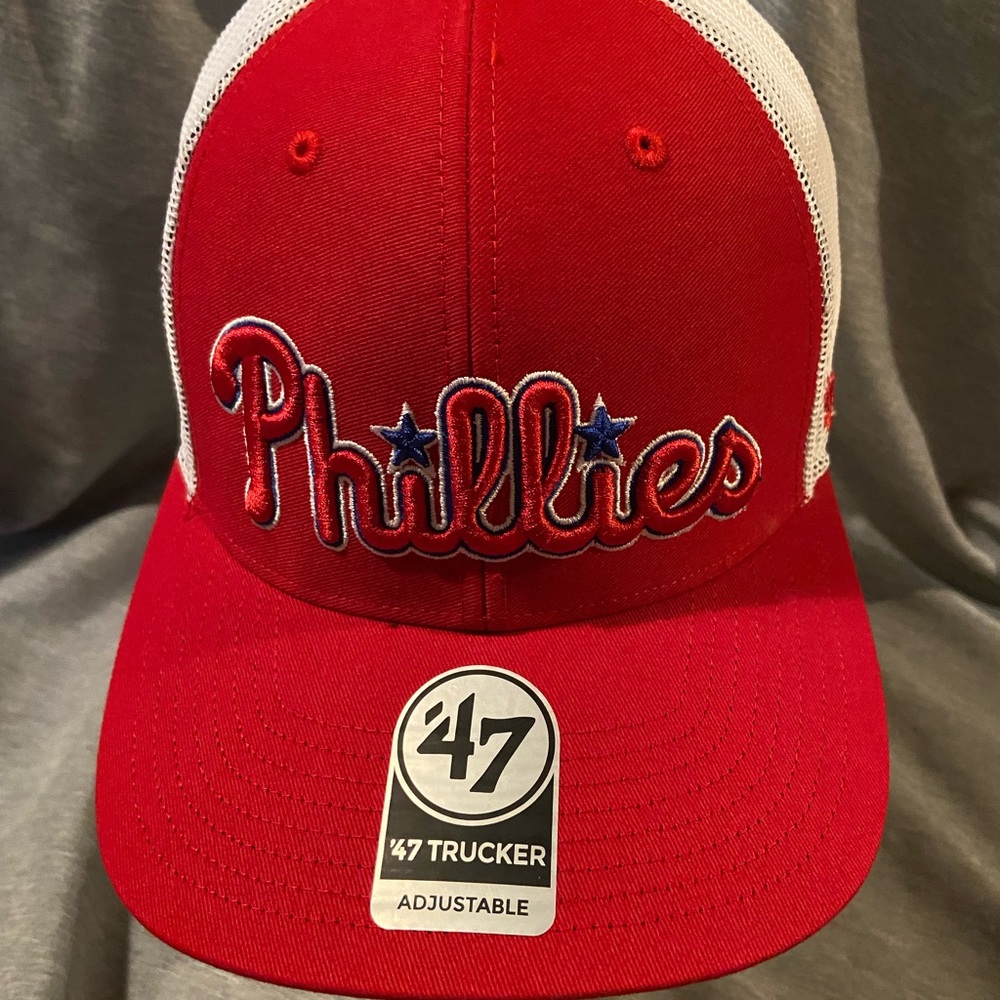 NEW Men’s Philadelphia Phillies 47 Brand Trucker Hat Adjustable Red